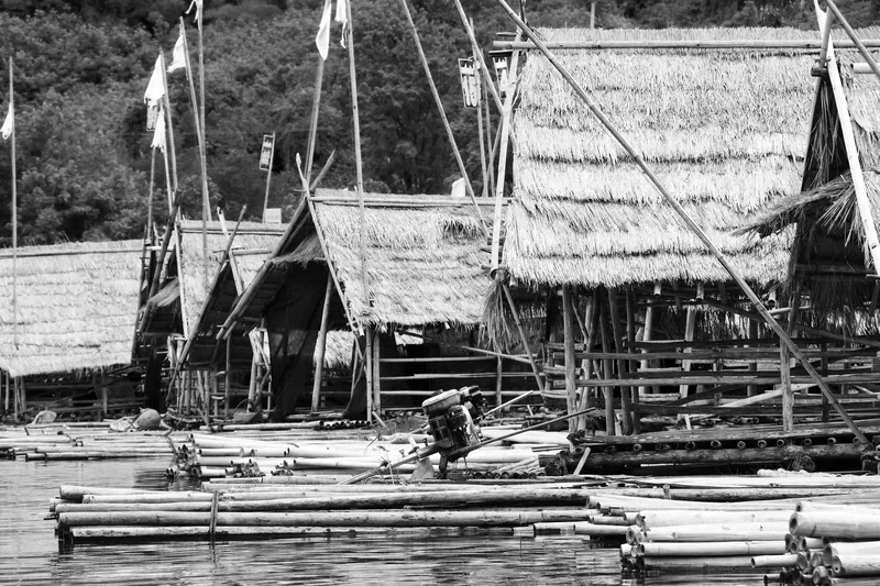 River Kwai Jungle Rafts floating resort on the river